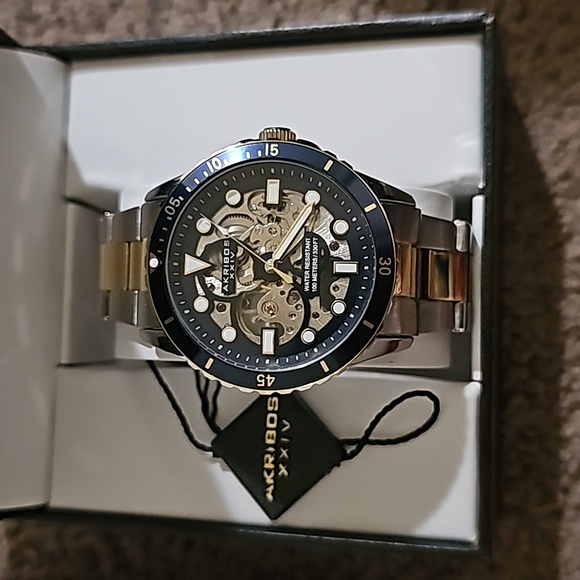 AKRIBOS XXIV brand new in box skeleton men's watch. - Picture 5 of 5